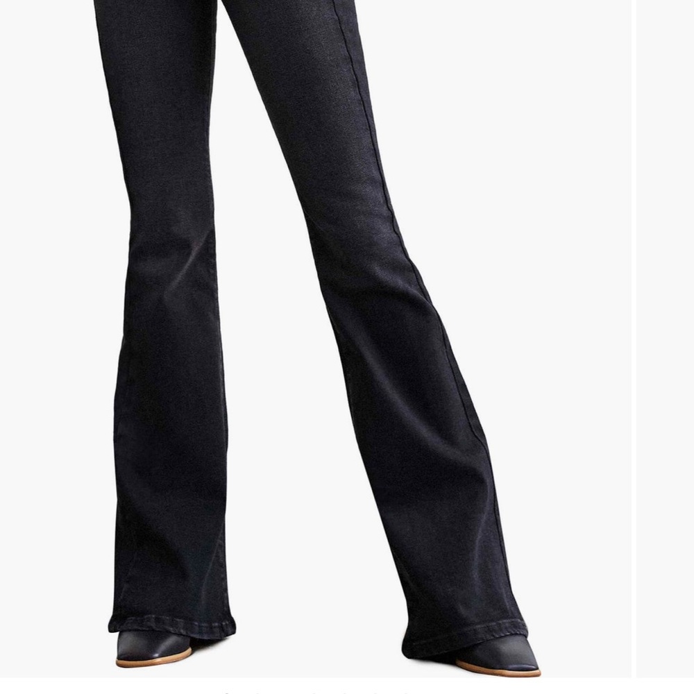 Free People Black Flare & Wide Leg Jeans - Picture 6 of 10